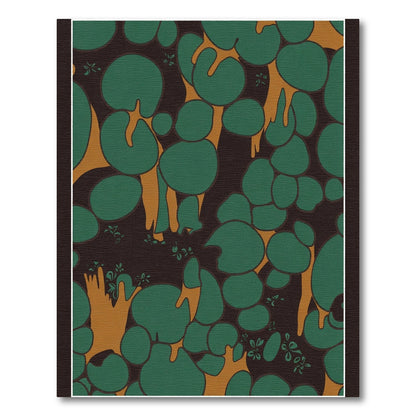 Deep Forest Organic Abstract Shapes Rug