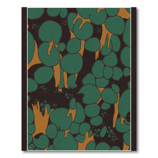 Deep Forest Organic Abstract Shapes Rug