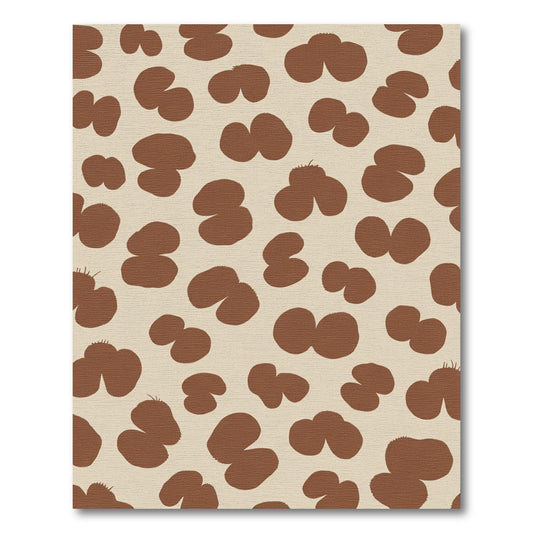 Brown Clover Speckled Print Rug