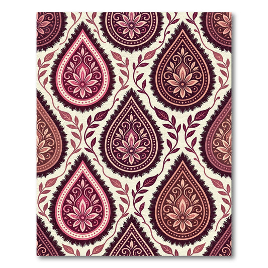 Crimson Floral Paisley Medallion Rug
