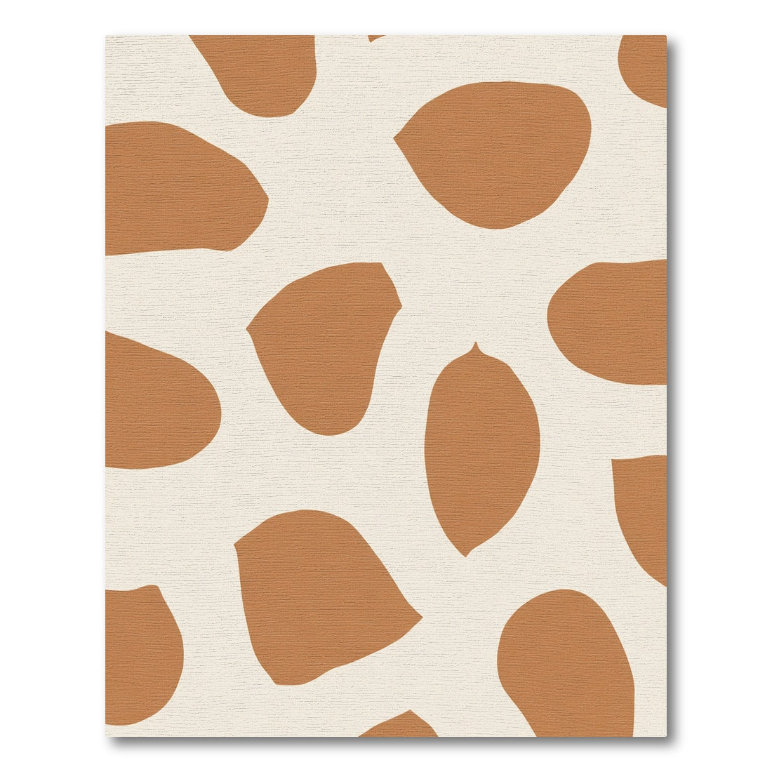 Terra Cotta Abstract Leaflike Shape Rug