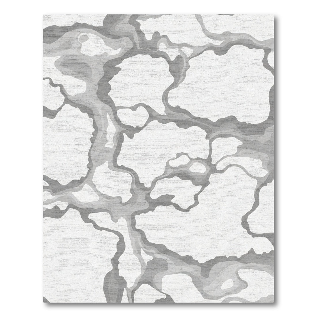 Light Gray Abstract Marble Flow Rug