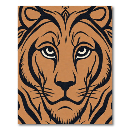 Bold Orange Tiger Face Close Up Rug