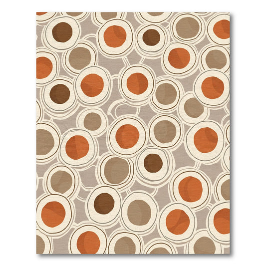Earthy Circles Organic Composition Rug
