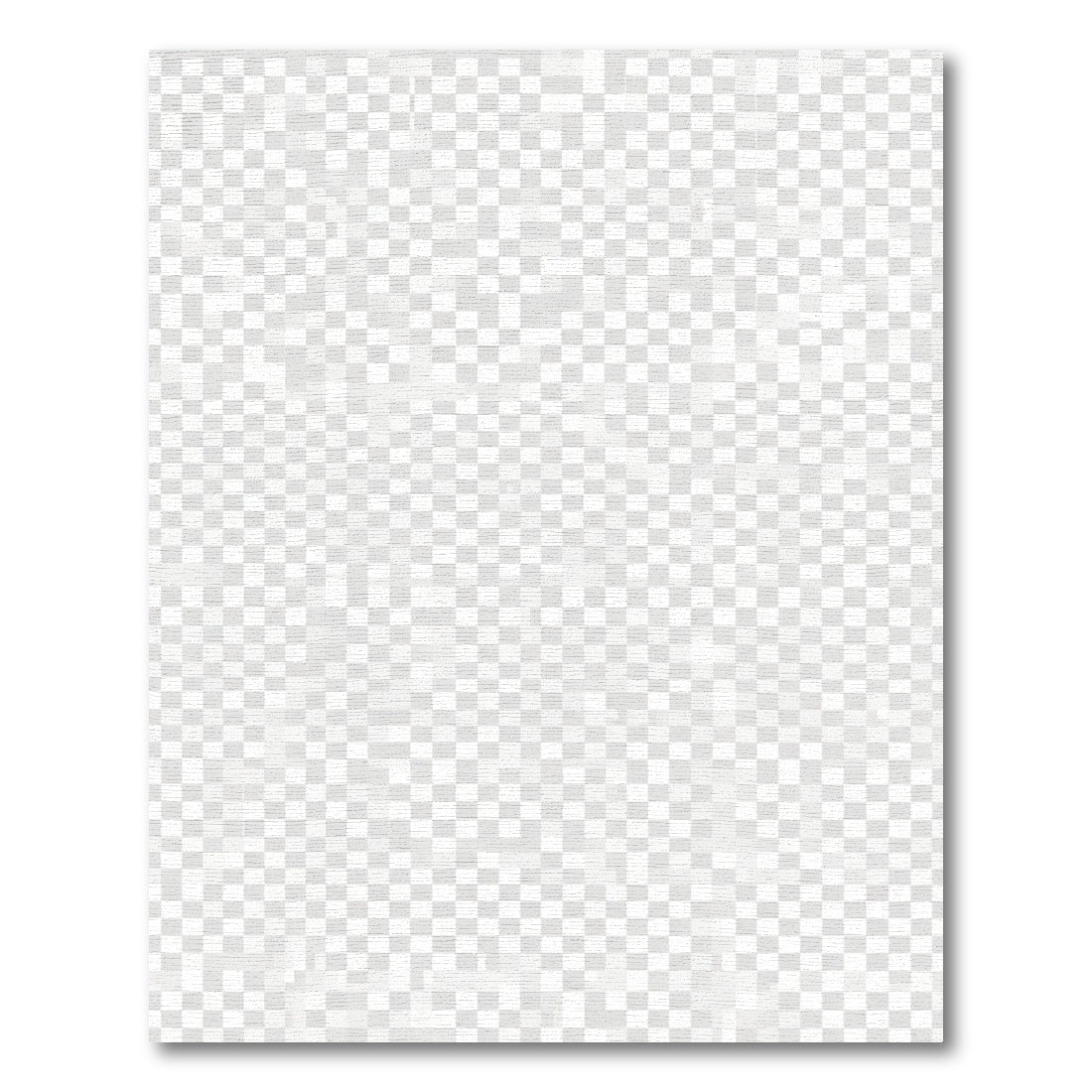 Subtle White Abstract Square Rug