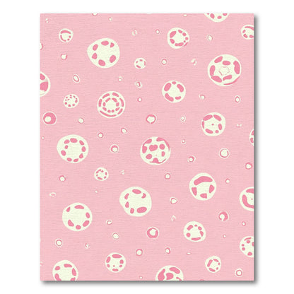 Pink Cream Circles Scatter Rug