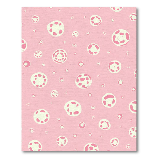 Pink Cream Circles Scatter Rug