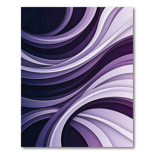 Deep Purple Swirling Layers Rug