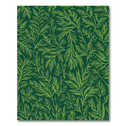 Deep Emerald Green Foliage Vines Rug