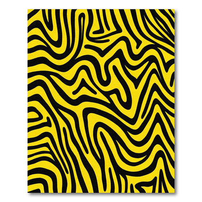 Bold Yellow Black Animal Stripe Rug