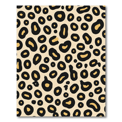 Bold Black Tan Leopard Spots Rug