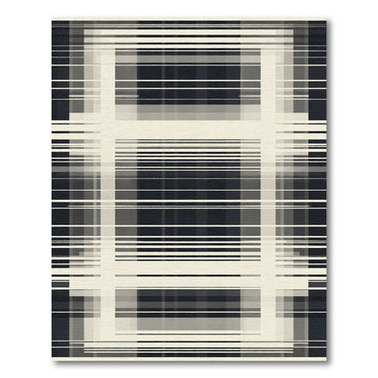 Minimalist Wide Stripe Grid Rug