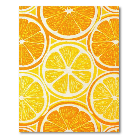 Vibrant Orange Slices Bold Pattern Rug