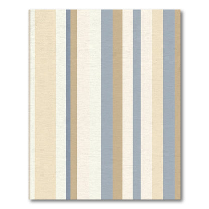 Soft Blue Beige Vertical Stripe Rug