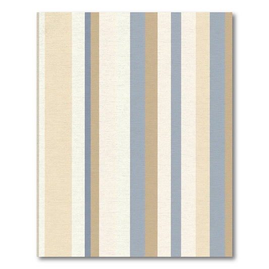 Soft Blue Beige Vertical Stripe Rug