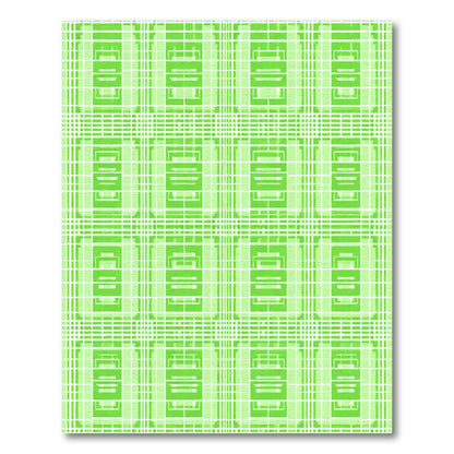 Lime Green Geometric Lattice Rug