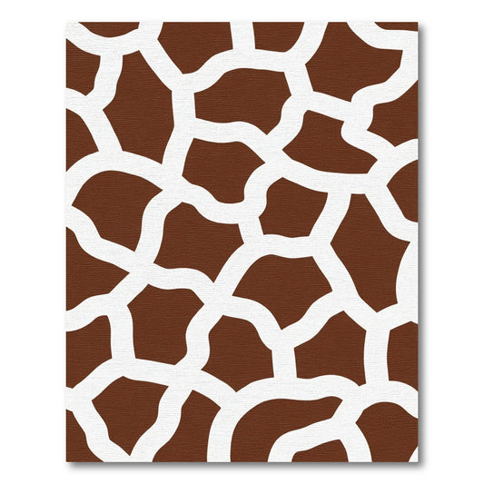 Brown White Natural Animal Spots Rug