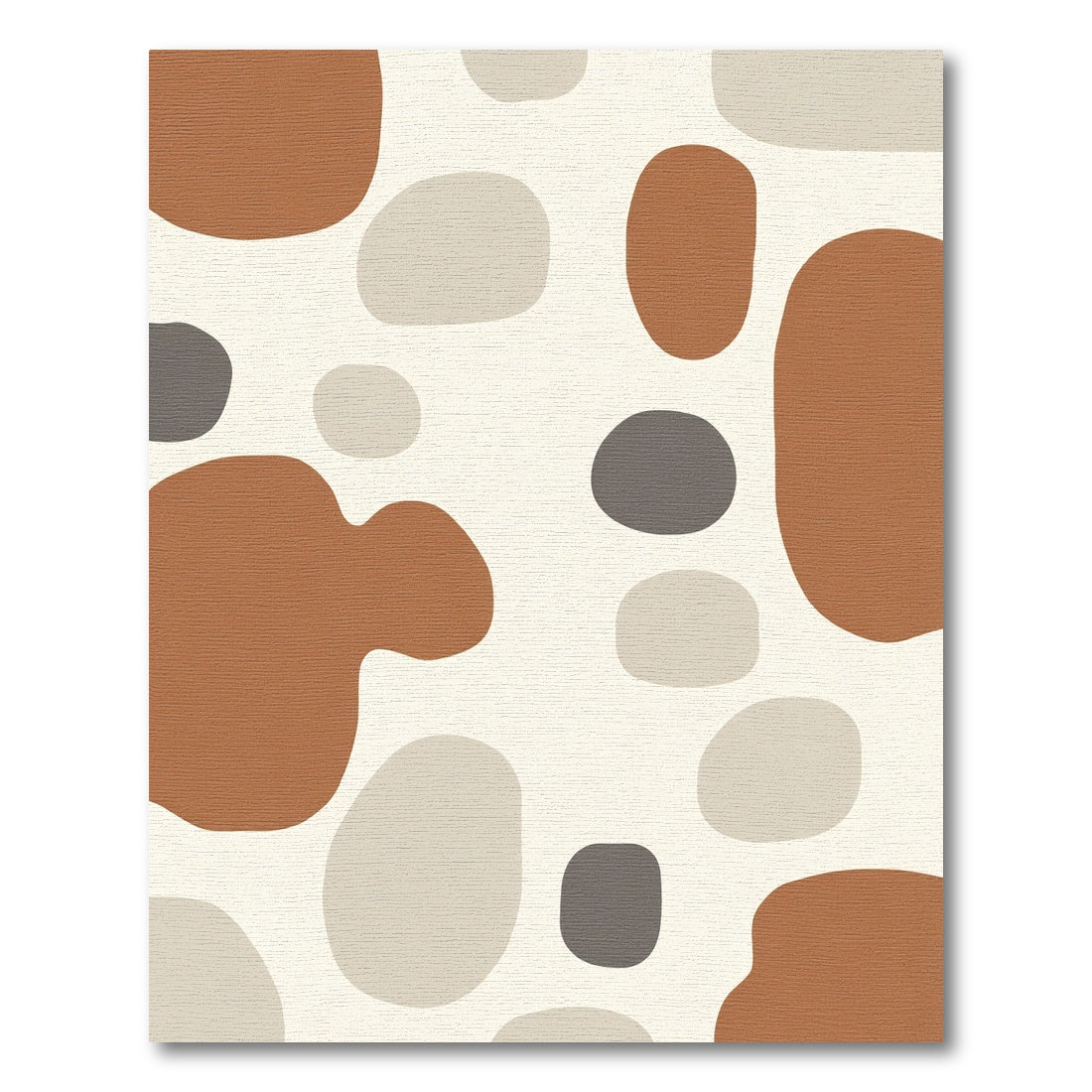 Abstract Organic Pebble Medallion Rug