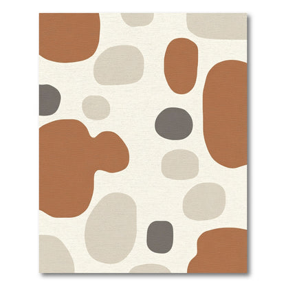Abstract Organic Pebble Medallion Rug