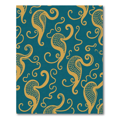 Tangerine Swirl Organic Teal Rug