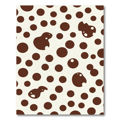 Brown Spots Whimsical Animal Shapes Rug