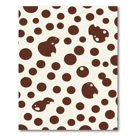 Brown Spots Whimsical Animal Shapes Rug