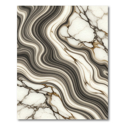 Elegant Liquid Marble Flow Swirls Rug