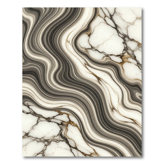 Elegant Liquid Marble Flow Swirls Rug