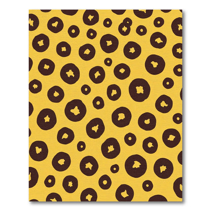 Golden Yellow Leopard Spot Rug