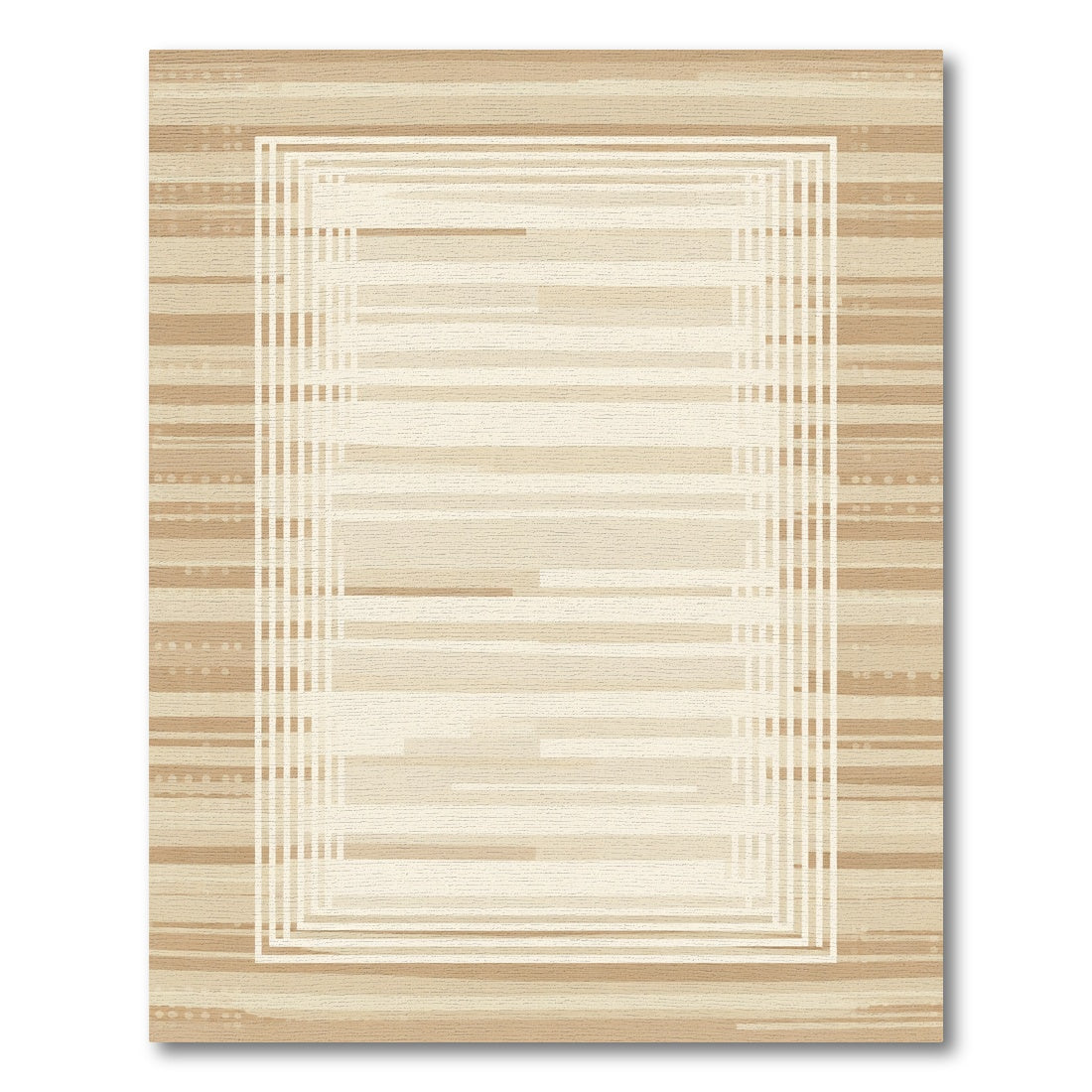 Earthy Horizontal Stripe Rectangular Accordion Rug