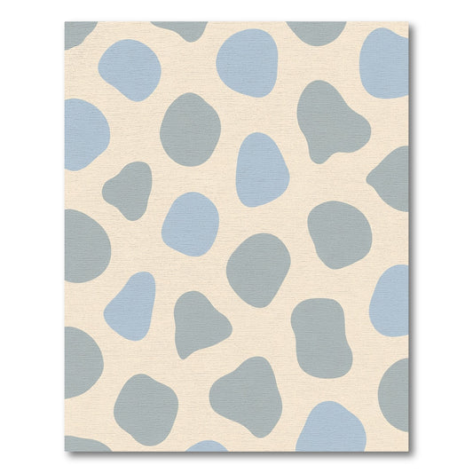 Soft Blue Gray Abstract Blob Rug