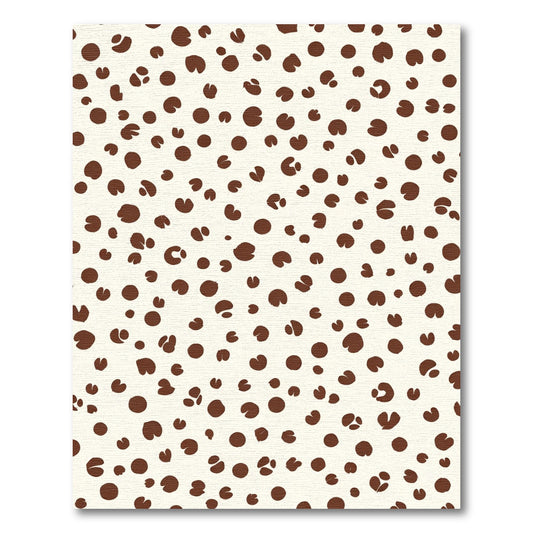 Cream Brown Spotted Organic Rug