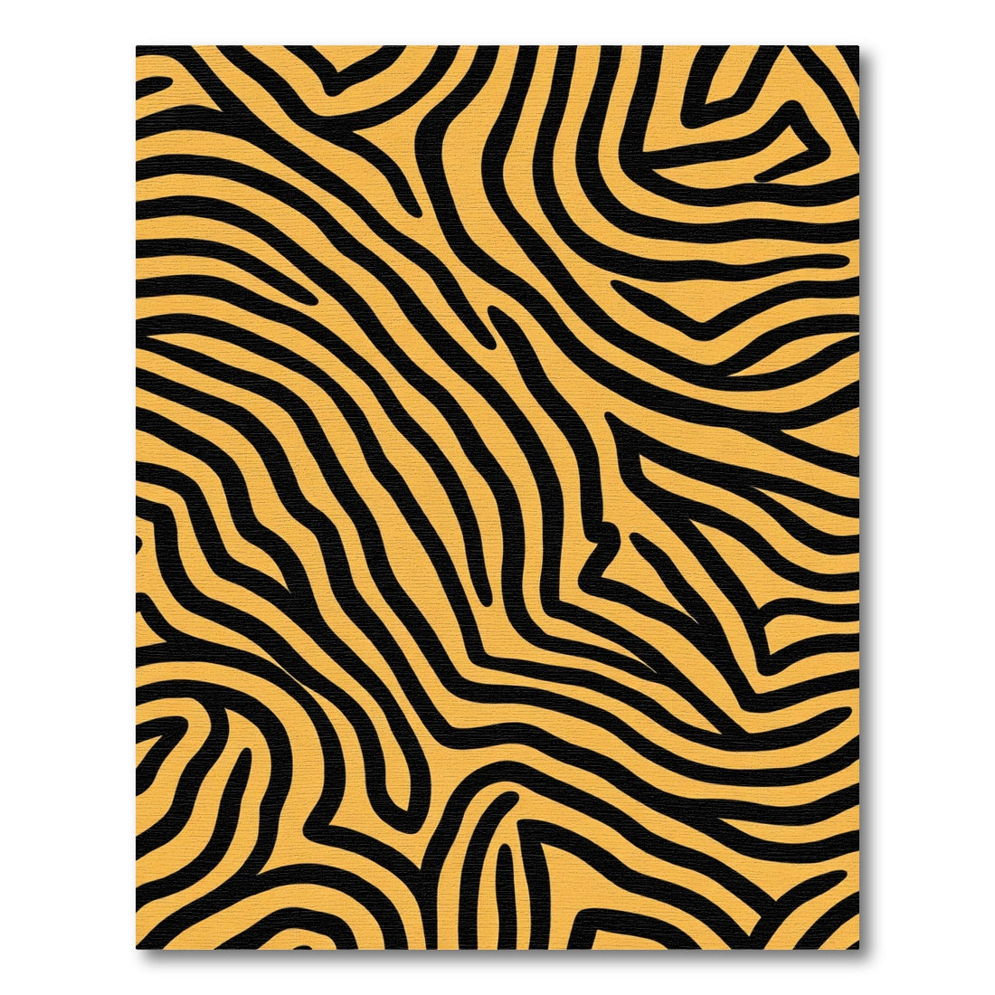 Bold Orange Black Abstract Stripes Rug