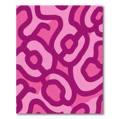 Pink Abstract Swirls Rug