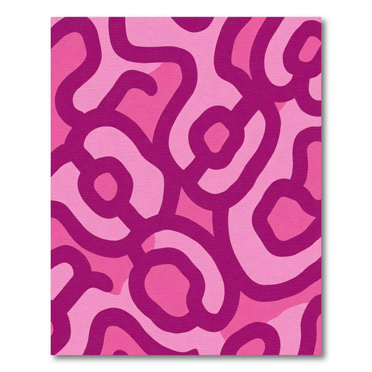 Pink Abstract Swirls Rug