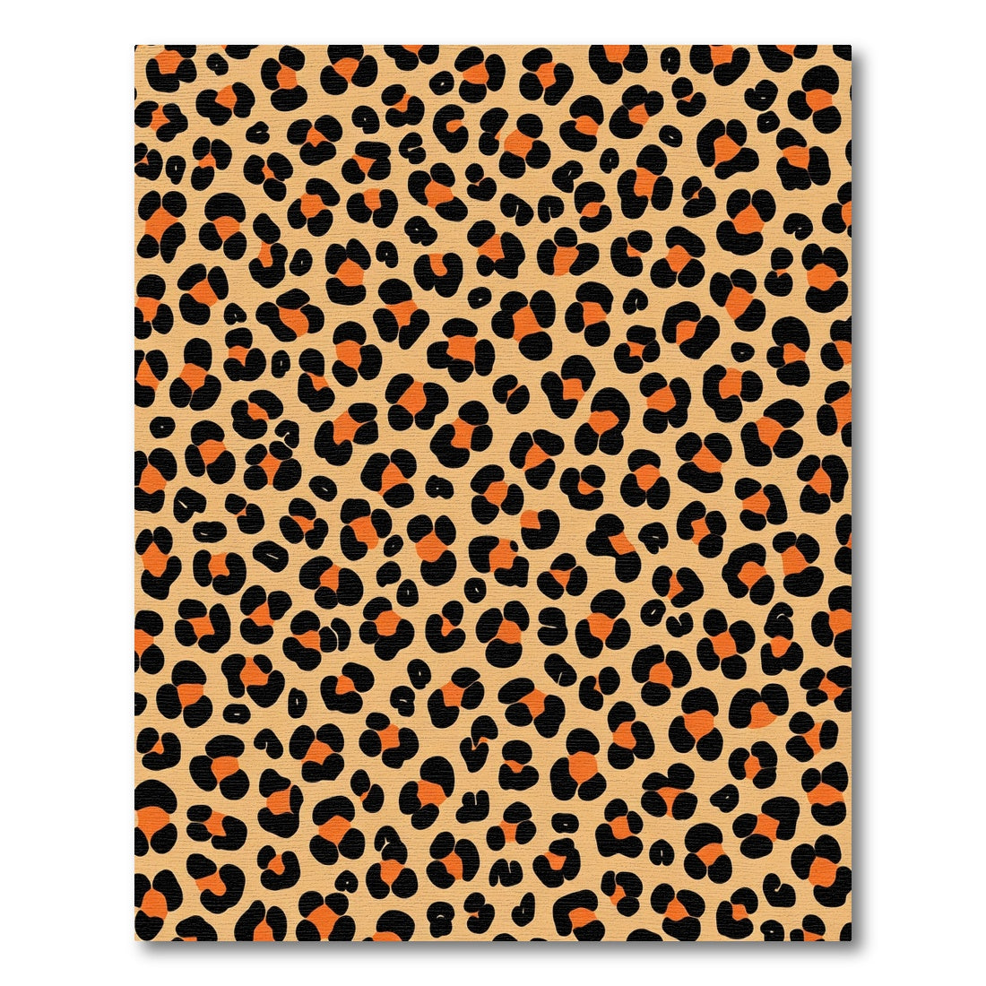 Bold Orange Leopard Spots Rug