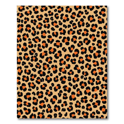 Bold Orange Leopard Spots Rug