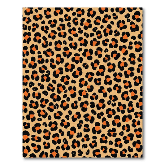 Bold Orange Leopard Spots Rug