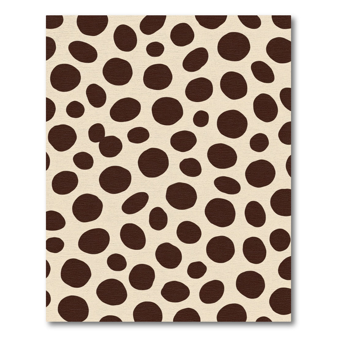 Dark Brown Polka Dot Cream Rug