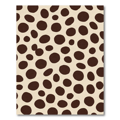 Dark Brown Polka Dot Cream Rug