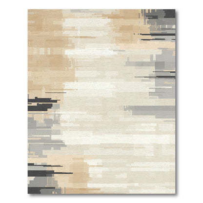 Neutral Textured Pixelated Horizontal Rug