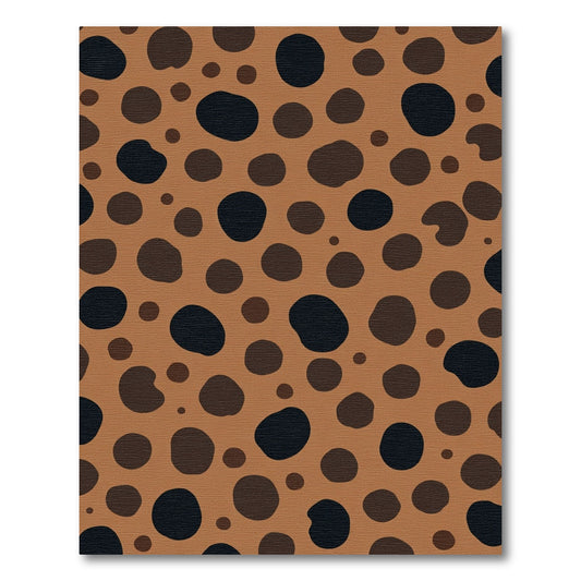 Brown Black Spotted Organic Shapes Rug