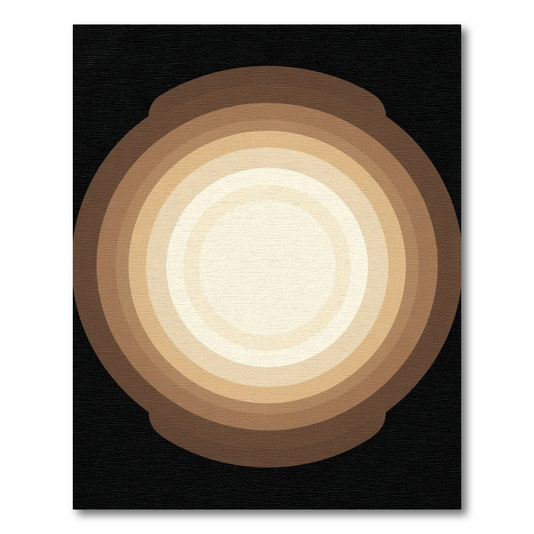 Earthy Gradient Concentric Rings Rug