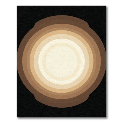 Earthy Gradient Concentric Rings Rug