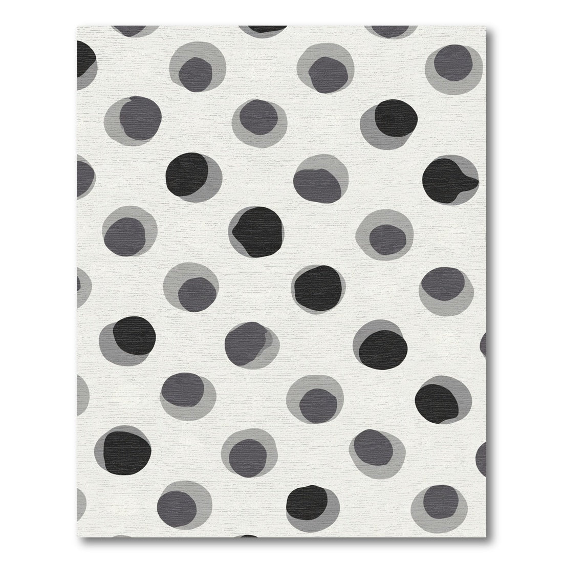 Monochrome Polka Dot Circles Rug