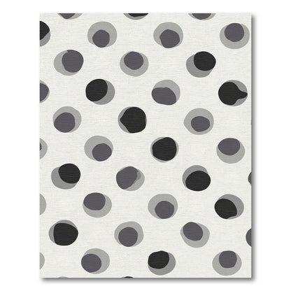 Monochrome Polka Dot Circles Rug
