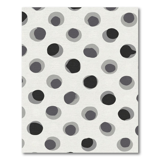 Monochrome Polka Dot Circles Rug