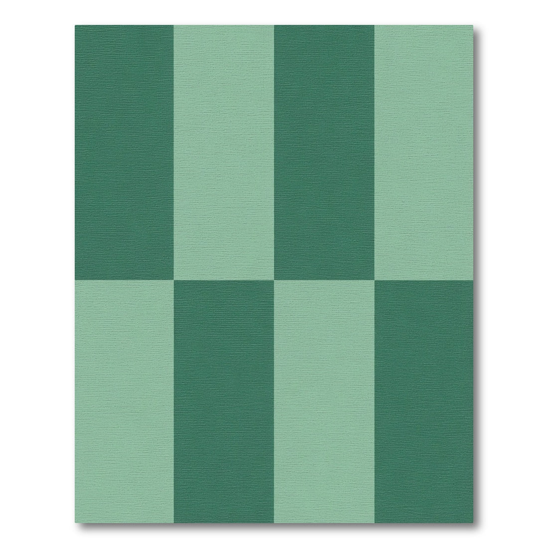 Two Tone Green Checkered Rug