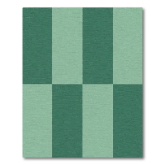 Two Tone Green Checkered Rug