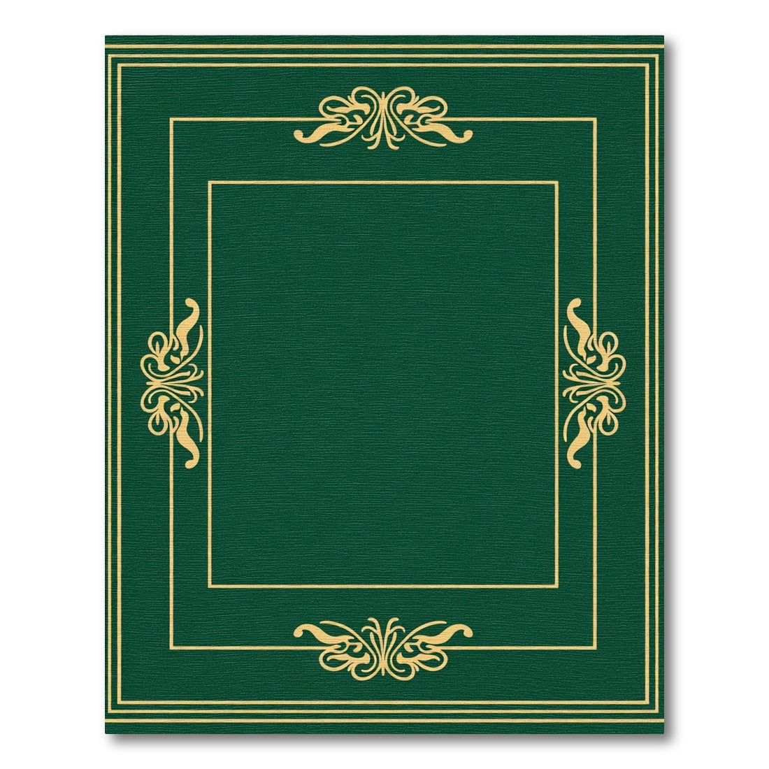 Emerald Gold Ornate Border Rug